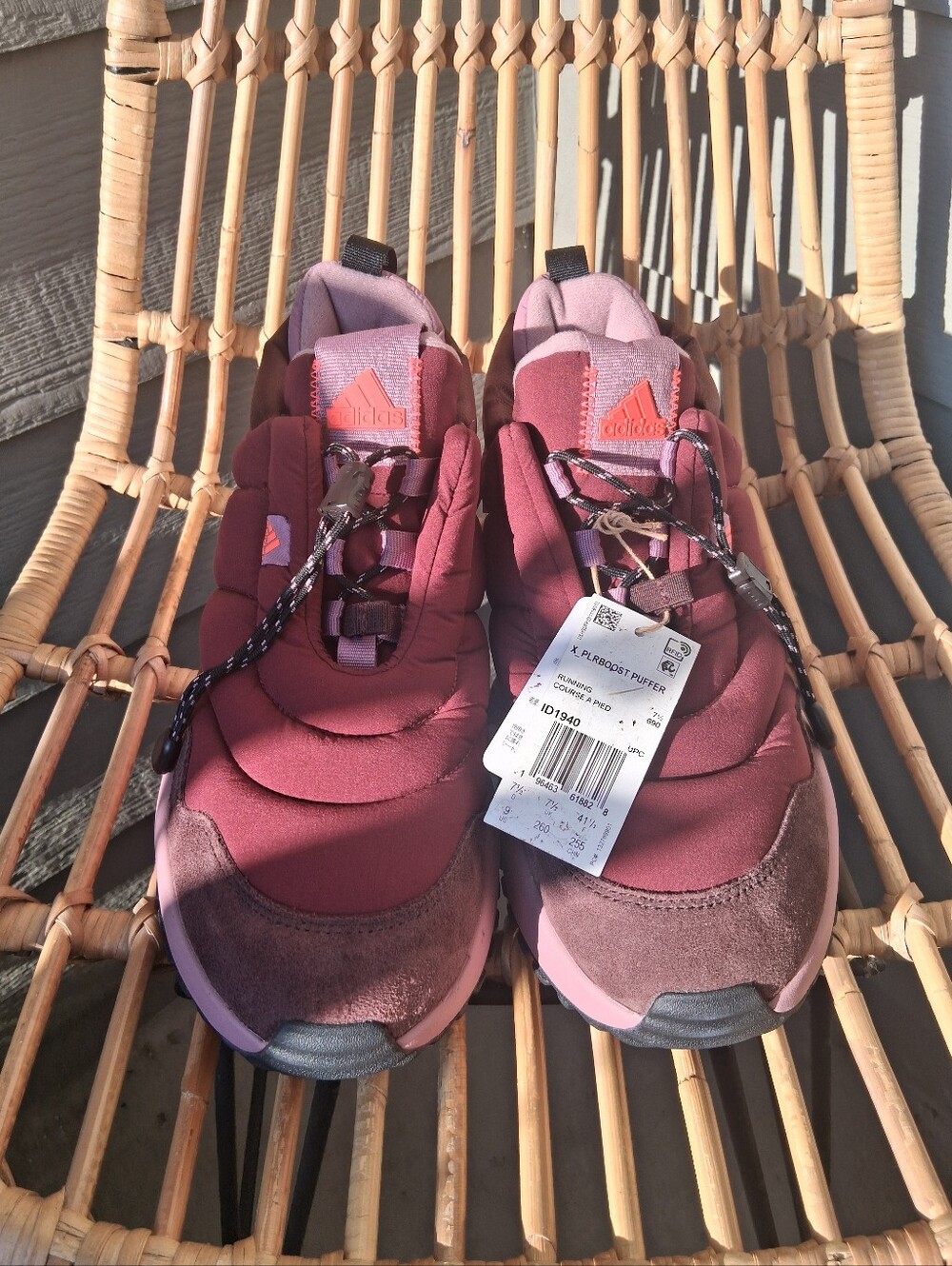 Adidas X_PLRBOOST Puffer 'Burgundy' Size 9 - Picture 9 of 11